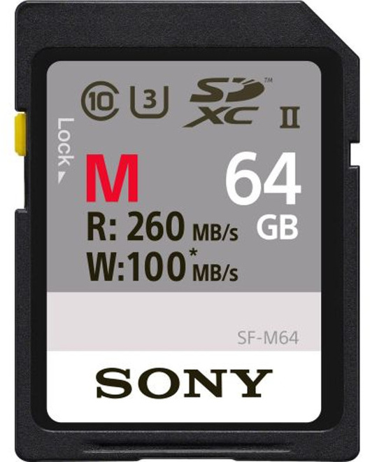 SONY<br/>SDXC CARTE PRO 64GB UHS-II R260 W100