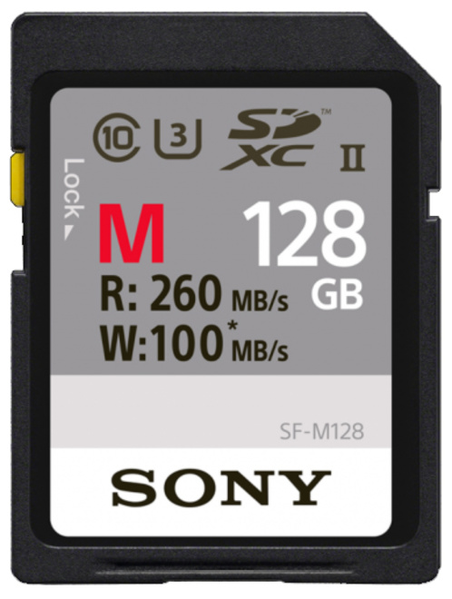 SONY<br/>SD CARTE PRO 128GB UHS-II R260 W100