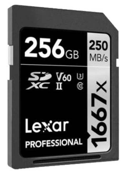 LEXAR<br/>SDXC 256GB 1667X PRO USHII U3 CL10