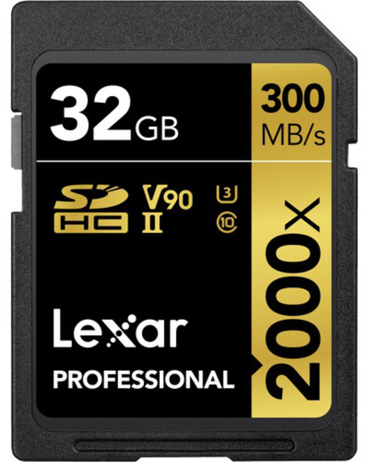 LEXAR<br/>SDHC PRO GOLD UHS-II 2000X 32GB V90