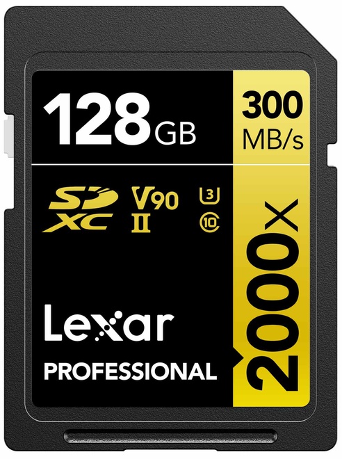 LEXAR<br/>SDXC PRO GOLD UHS-II 2000X 128GB V90