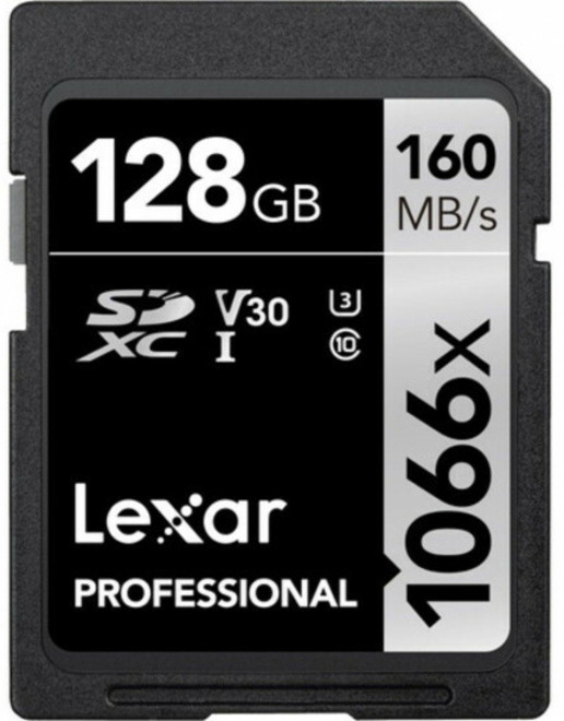 LEXAR<br/>SDXC PRO SILVER UHS-I 1066X 128GB V30