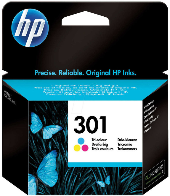 HEWLETT PACKARD<br/>cartouche coul hp 301 165 pages