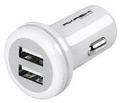 AKASHI<br/>prise al/cigares 2usb x 2.4a blanc