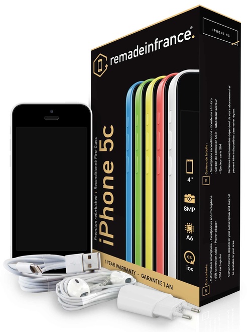 REMADEINFRANCE<br/>iphone 5c 16go blanc recondition