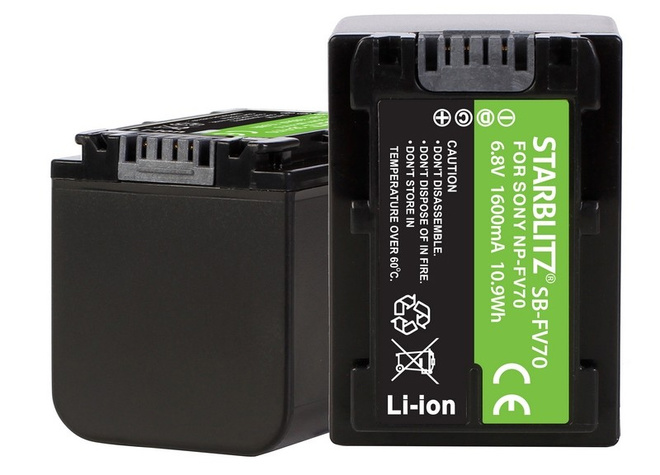 STARBLITZ<br/>Batterie compatible Sony NP-FV70