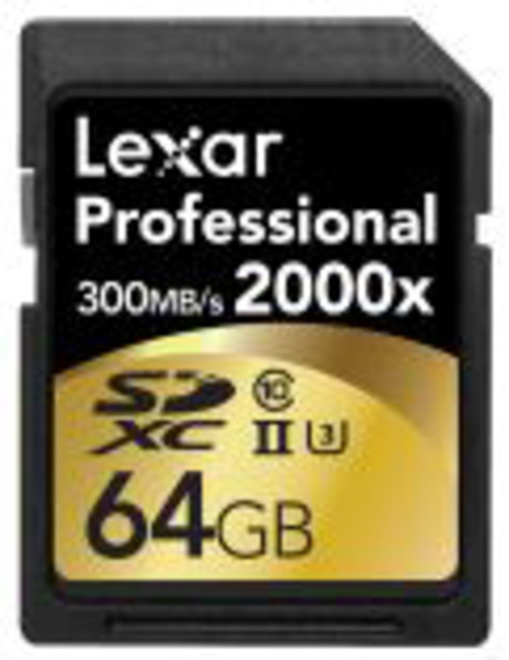 LEXAR<br/>SDXC 64GB 2000X PRO USH-II U3 CL10 - V2